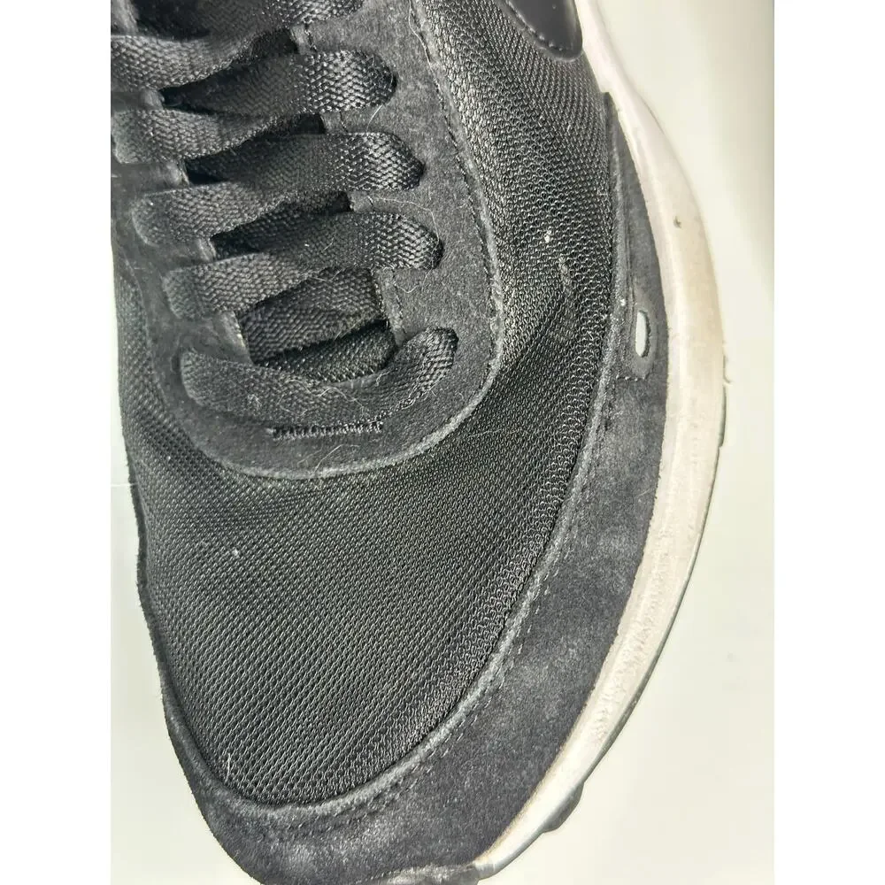 Nike Waffle One Black White Mesh Suede Sneakers Boys 7Y Low Top Womens 8.5